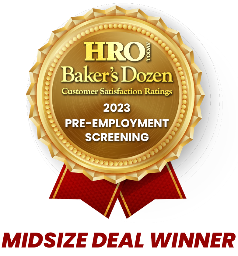 HRO Today Baker's Dozen 2023 Pre-Employment Screening MidSize Winner